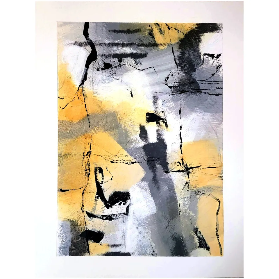 Dancin' in the Moonlight, acrylic & mixed media on watercolor paper, 10 in × 7 in, by Debbi Homola