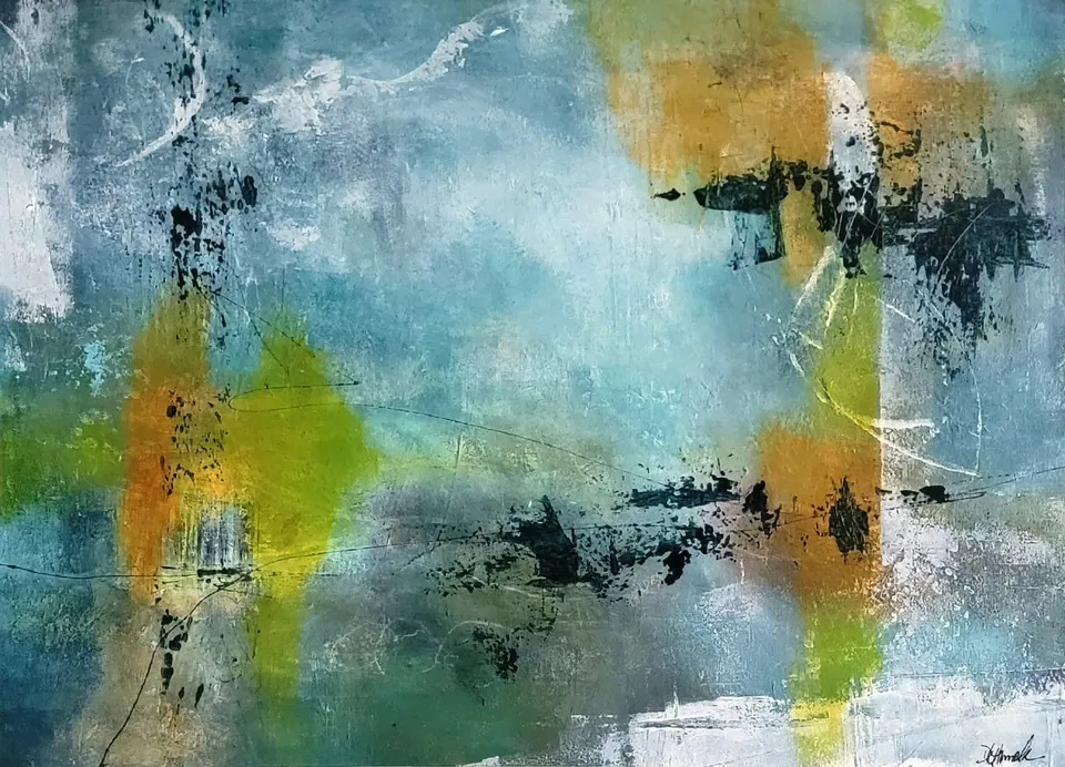 Enchantment, acrylic on watercolor paper, 22 in × 28 in, by Debbi Homola
