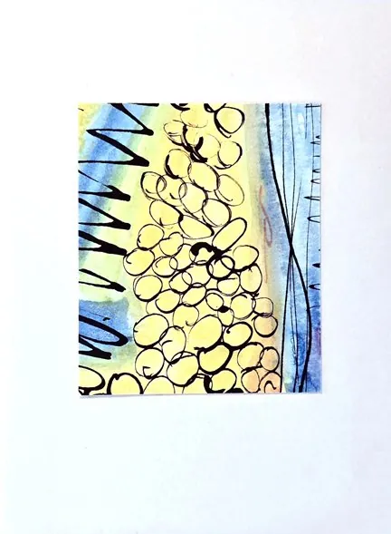 Notecard 04, original abstract on watercolor paper, 6 in × 4 in, by Debbi Homola