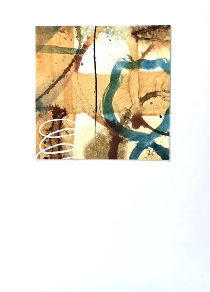 Notecard 08, original abstract on watercolor paper, 6 in × 4 in, by Debbi Homola