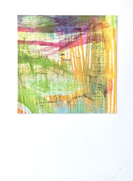 Notecard 13, original abstract on watercolor paper, 6 in × 4 in, by Debbi Homola