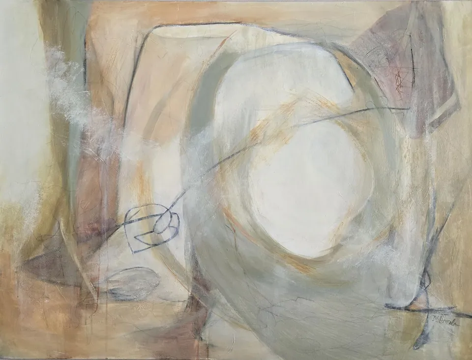 “Quietude”, an original abstract painting by Debbi Homola