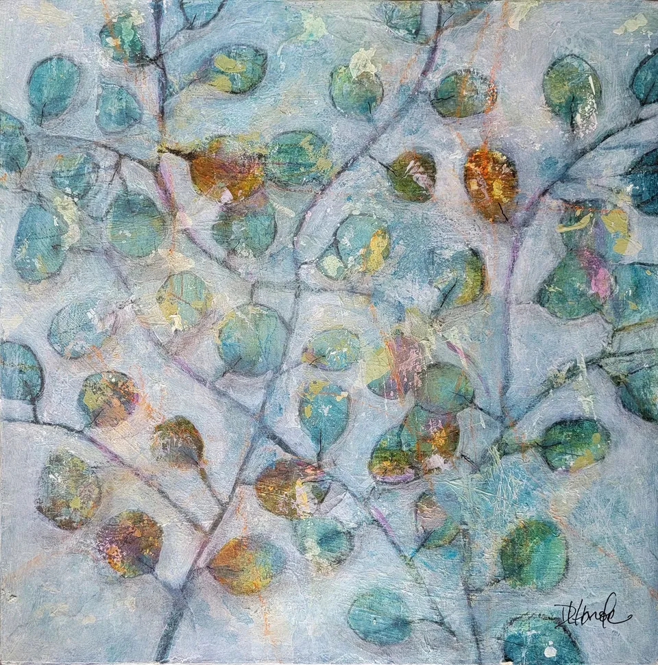 Befuddled, sold original abstract painting by Debbi Homola
