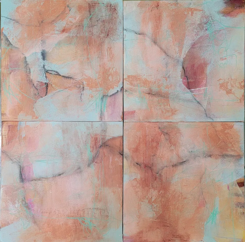 Sonoran Sunset, sold original abstract painting by Debbi Homola