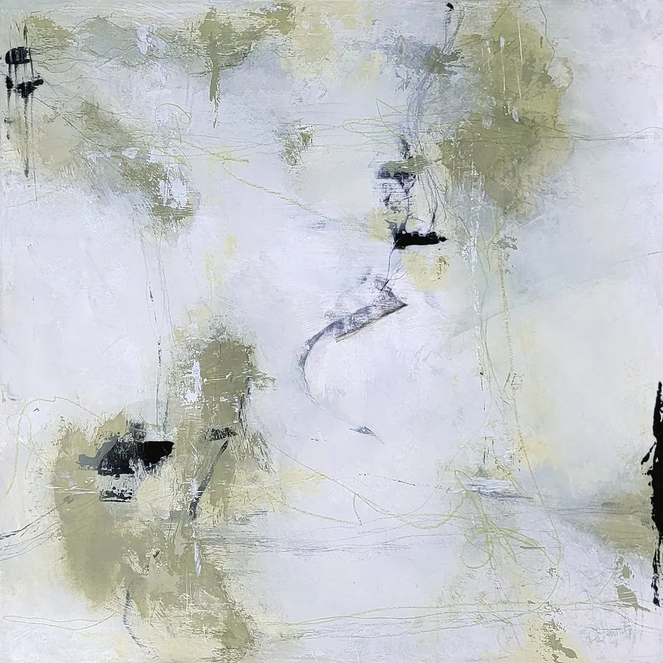 “Static Whispers”, an original abstract painting by Debbi Homola